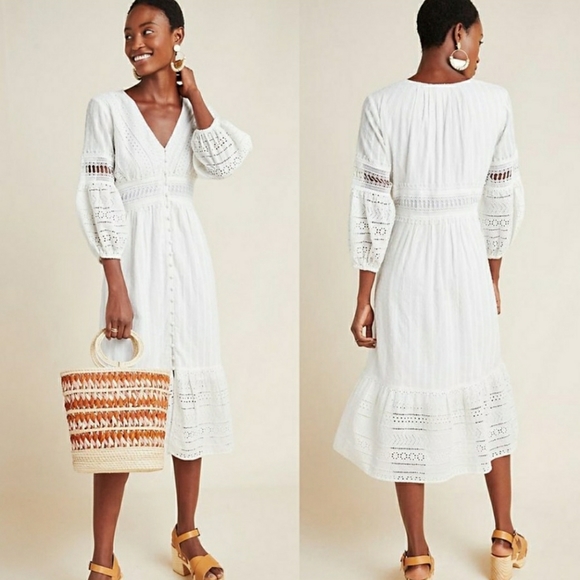 Anthropologie Dresses & Skirts - *NWT*  Anthropologie Ebba Eyelet Midi Dress